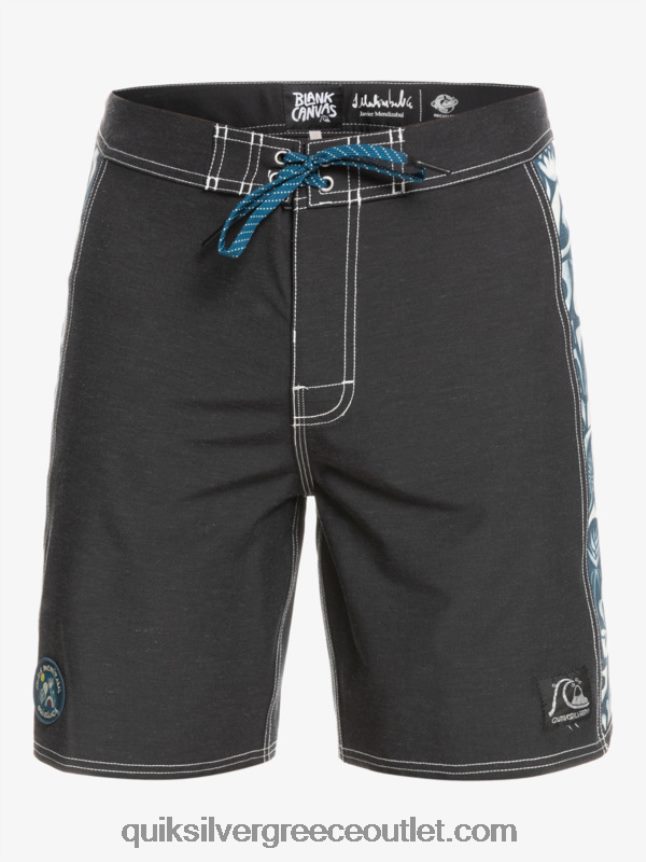 αυθεντικό κενό καμβά αψίδας hempstretch 18 boardshort Quiksilver άνδρες 66LP841823 javier mendizabal - μαύρο