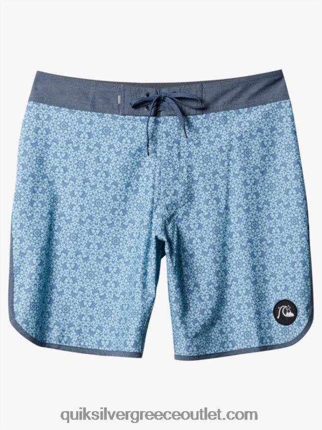 χτένι hempstretch 19 boardshort Quiksilver άνδρες 66LP841741 μπλε γυαλί