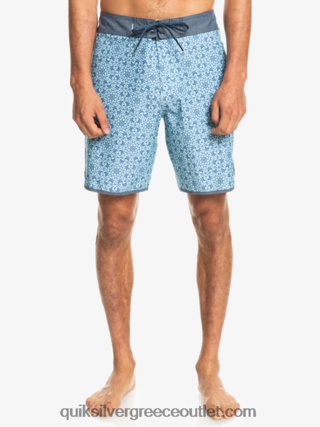 χτένι hempstretch 19 boardshort Quiksilver άνδρες 66LP841741 μπλε γυαλί