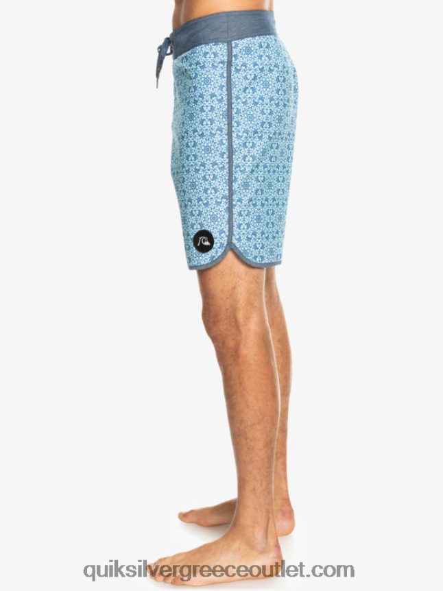 χτένι hempstretch 19 boardshort Quiksilver άνδρες 66LP841741 μπλε γυαλί