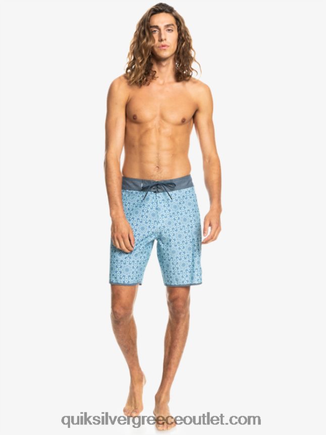 χτένι hempstretch 19 boardshort Quiksilver άνδρες 66LP841741 μπλε γυαλί