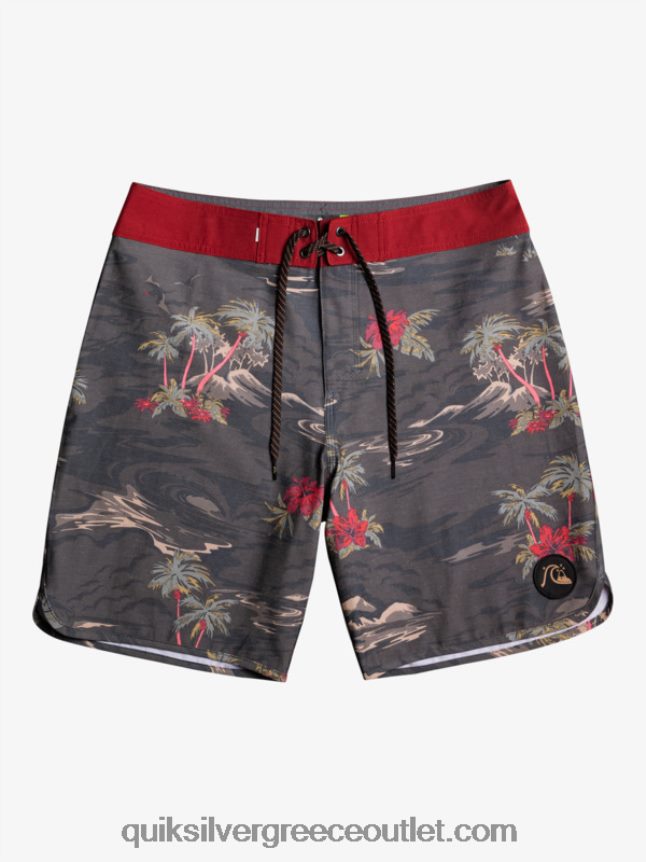 χτένι hempstretch 19 boardshort Quiksilver άνδρες 66LP841742 ασφαλτικό σκυρόδερμα
