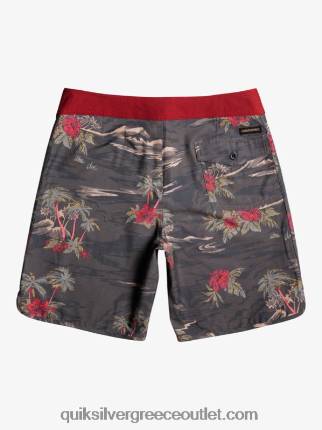 χτένι hempstretch 19 boardshort Quiksilver άνδρες 66LP841742 ασφαλτικό σκυρόδερμα