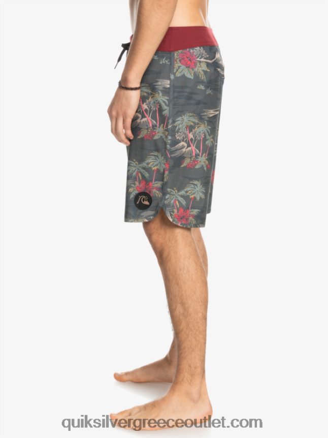 χτένι hempstretch 19 boardshort Quiksilver άνδρες 66LP841742 ασφαλτικό σκυρόδερμα