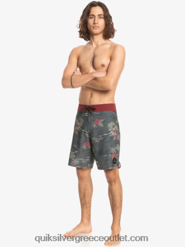 χτένι hempstretch 19 boardshort Quiksilver άνδρες 66LP841742 ασφαλτικό σκυρόδερμα