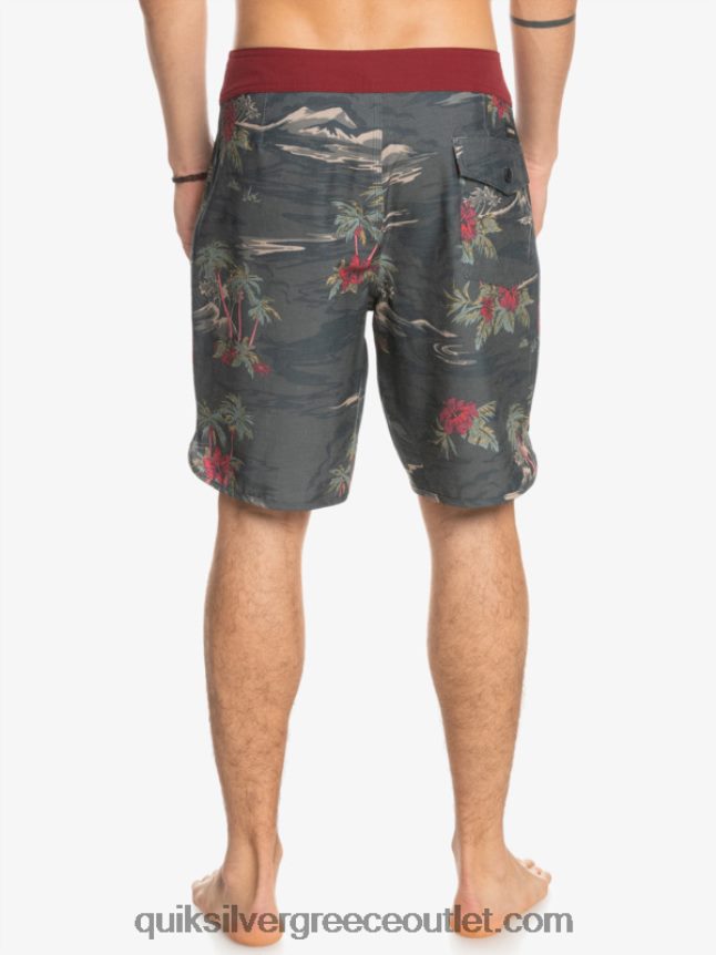 χτένι hempstretch 19 boardshort Quiksilver άνδρες 66LP841742 ασφαλτικό σκυρόδερμα