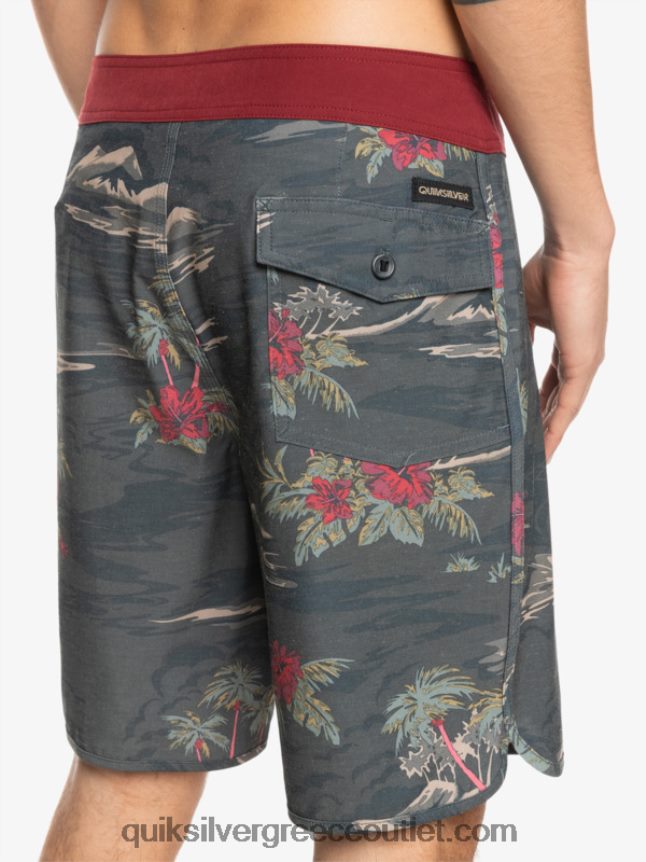 χτένι hempstretch 19 boardshort Quiksilver άνδρες 66LP841742 ασφαλτικό σκυρόδερμα