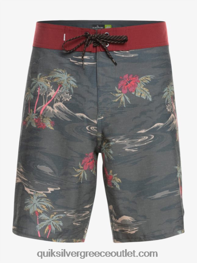 χτένι hempstretch 19 boardshort Quiksilver άνδρες 66LP841742 ασφαλτικό σκυρόδερμα