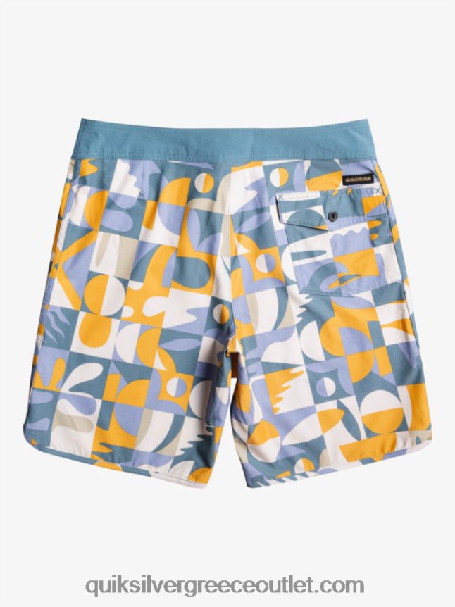 χτένι hempstretch 19 boardshort Quiksilver άνδρες 66LP841743 ashley blue