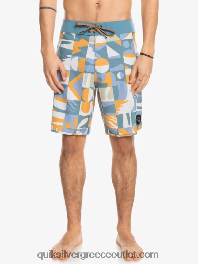 χτένι hempstretch 19 boardshort Quiksilver άνδρες 66LP841743 ashley blue