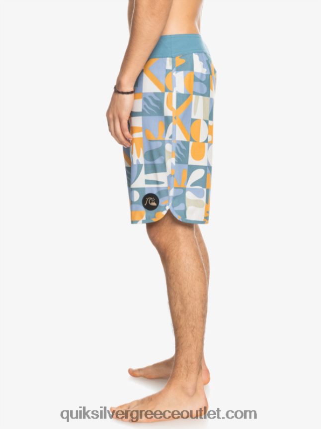 χτένι hempstretch 19 boardshort Quiksilver άνδρες 66LP841743 ashley blue