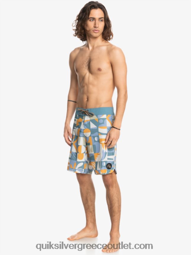 χτένι hempstretch 19 boardshort Quiksilver άνδρες 66LP841743 ashley blue