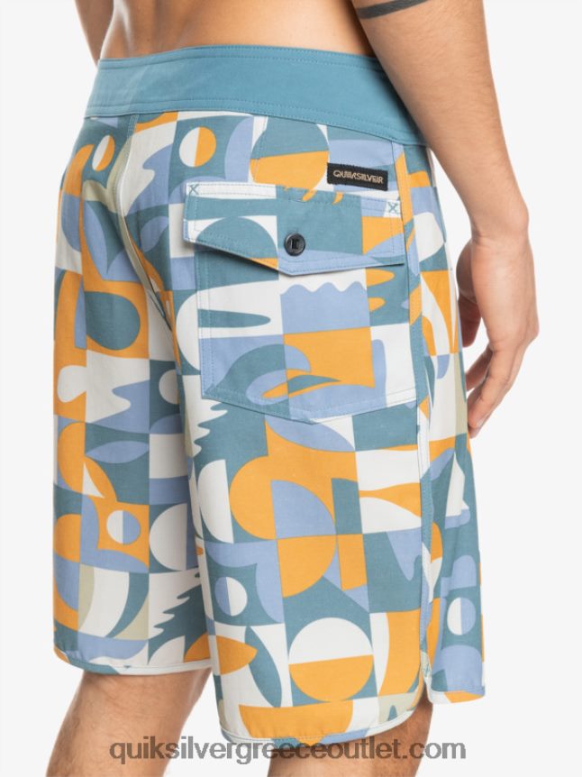 χτένι hempstretch 19 boardshort Quiksilver άνδρες 66LP841743 ashley blue