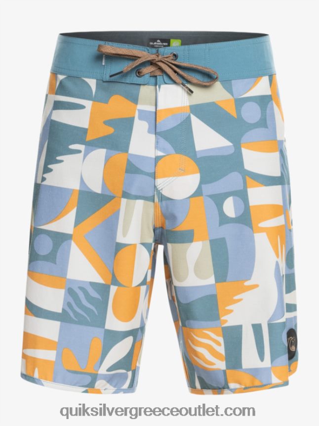 χτένι hempstretch 19 boardshort Quiksilver άνδρες 66LP841743 ashley blue