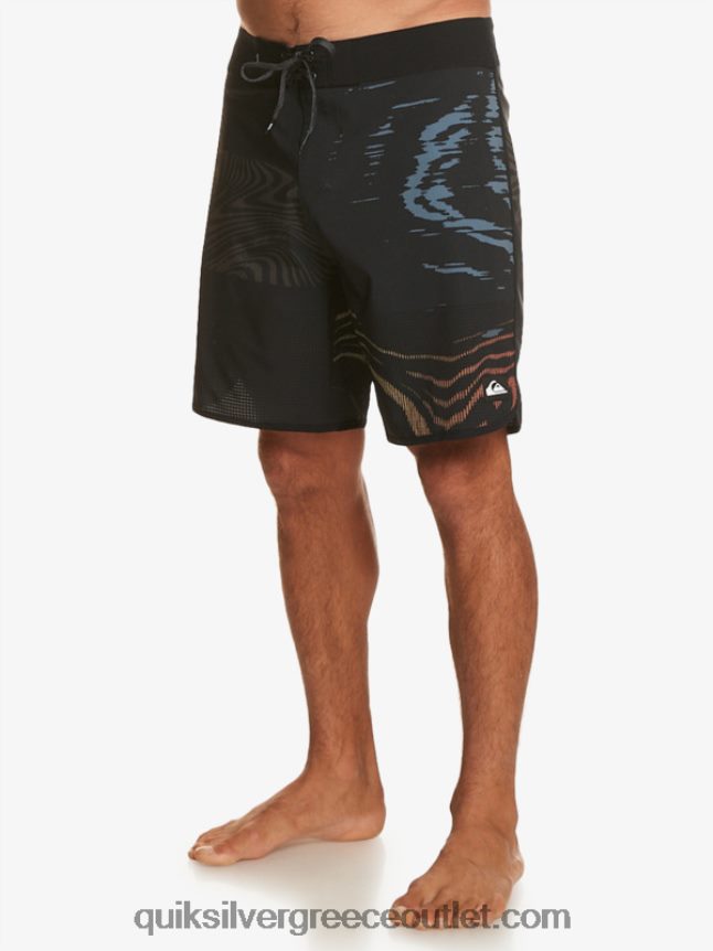 Σορτς σανίδας highlite scallop 19 Quiksilver άνδρες 66LP8419 μαύρος