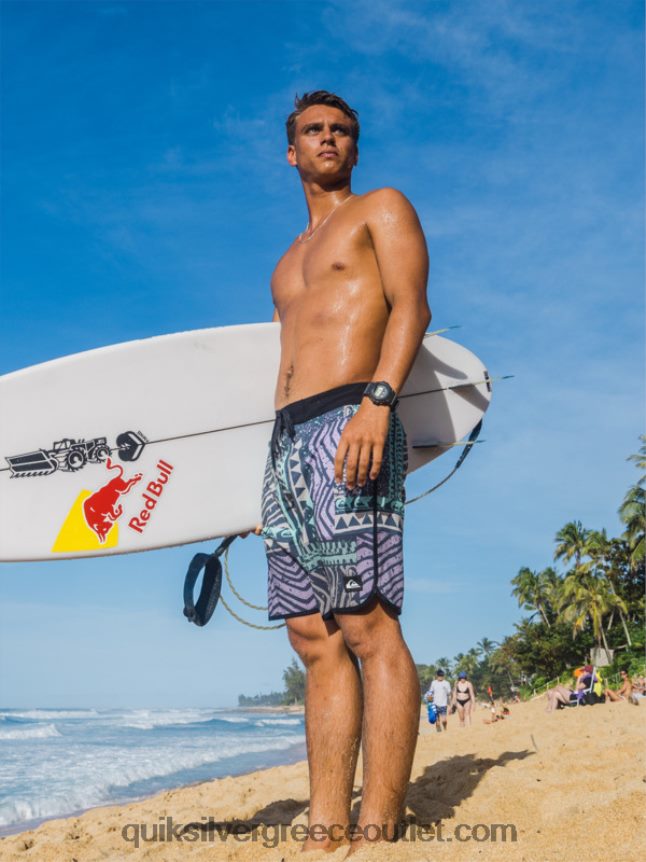 Σορτς σανίδας highlite scallop 19 Quiksilver άνδρες 66LP8436 μεσάνυχτα ναυτικό