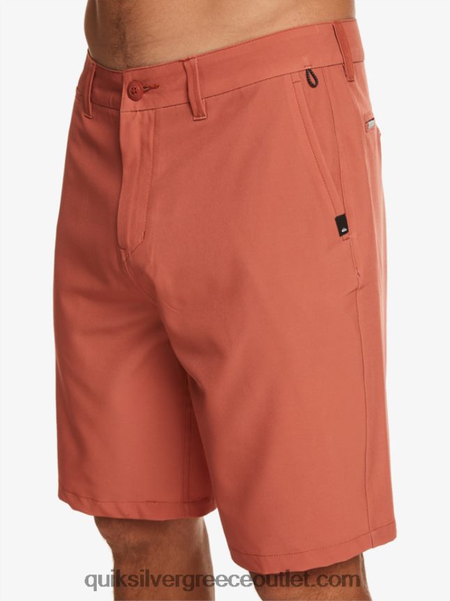 ocean union amphibian 20 υβριδικά σορτς Quiksilver άνδρες 66LP84139 ψημένο πηλό