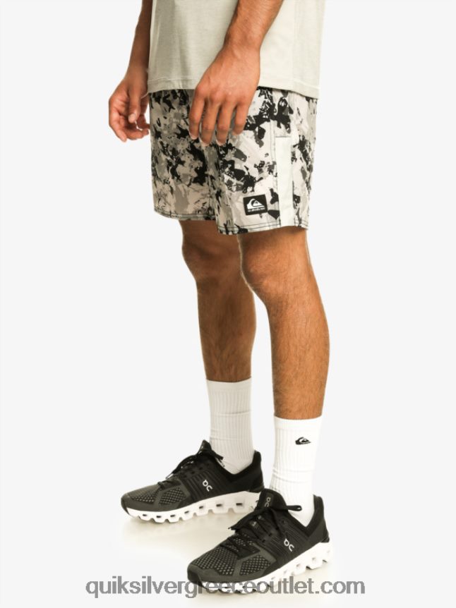 σορτς προπόνησης omni 17 Quiksilver άνδρες 66LP84793 γκρι βιολετί