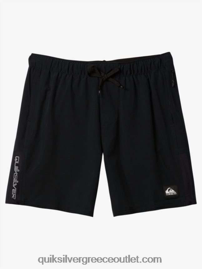 omni stretch 17 σορτς προπόνησης Quiksilver άνδρες 66LP84827 μαύρος