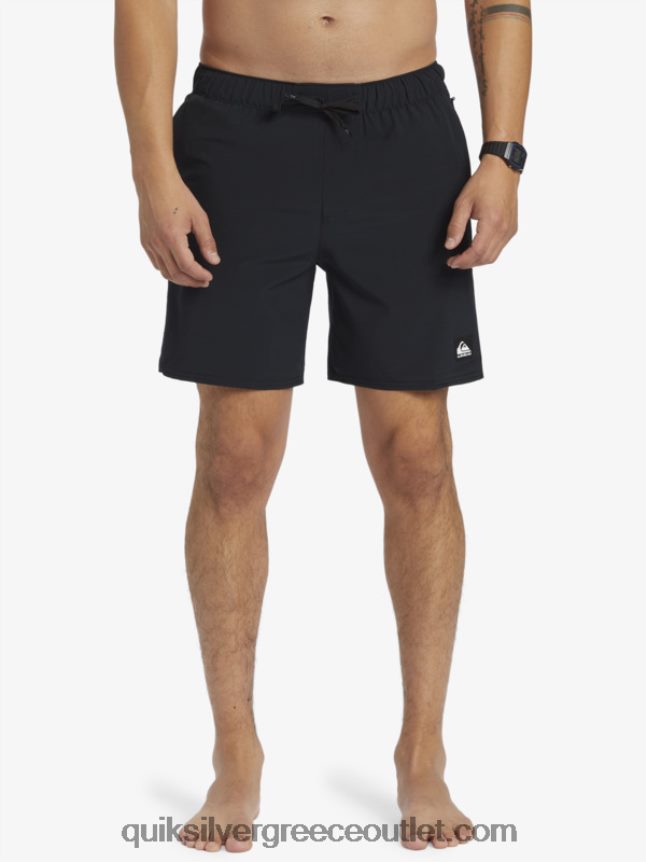 omni stretch 17 σορτς προπόνησης Quiksilver άνδρες 66LP84827 μαύρος