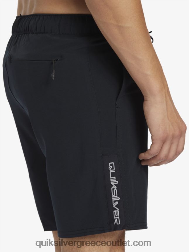 omni stretch 17 σορτς προπόνησης Quiksilver άνδρες 66LP84827 μαύρος