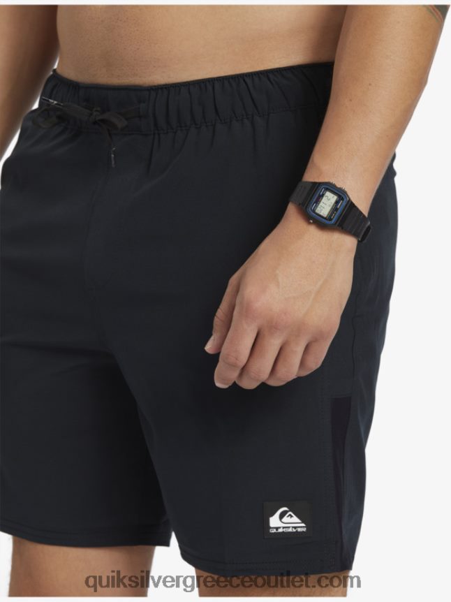 omni stretch 17 σορτς προπόνησης Quiksilver άνδρες 66LP84827 μαύρος