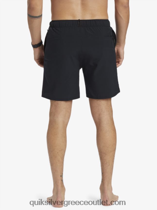 omni stretch 17 σορτς προπόνησης Quiksilver άνδρες 66LP84827 μαύρος