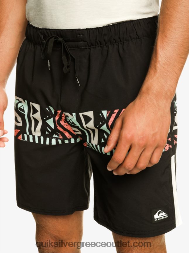 omni stretch 17 σορτς προπόνησης Quiksilver άνδρες 66LP84829 μαύρος