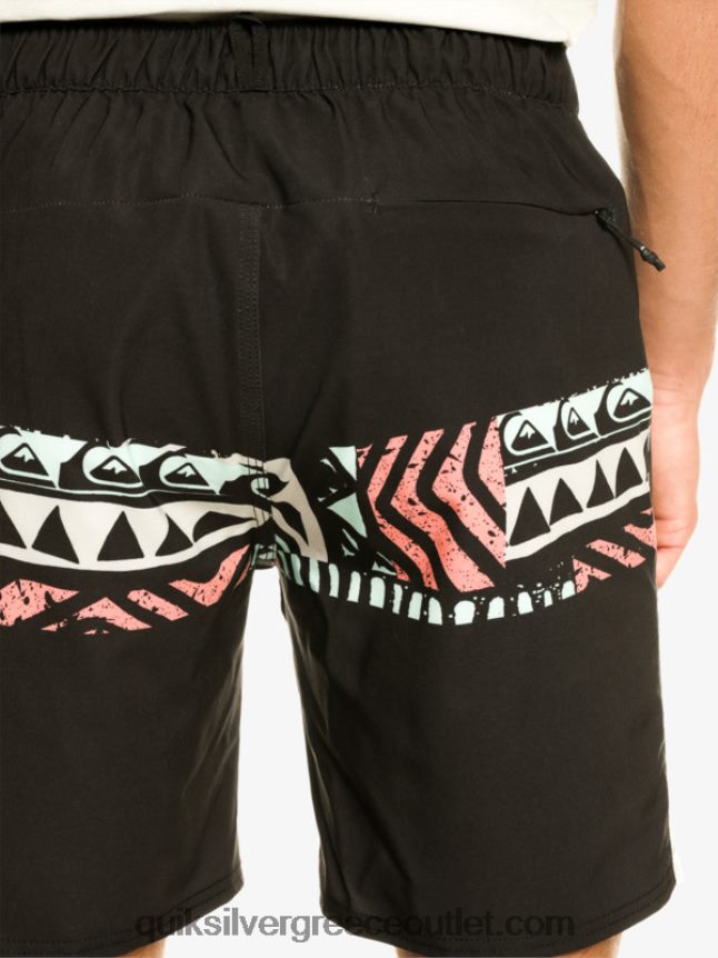 omni stretch 17 σορτς προπόνησης Quiksilver άνδρες 66LP84829 μαύρος