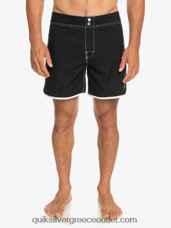 αυθεντικό scallop snap 16 boardshort Quiksilver άνδρες 66LP84168 μαύρος