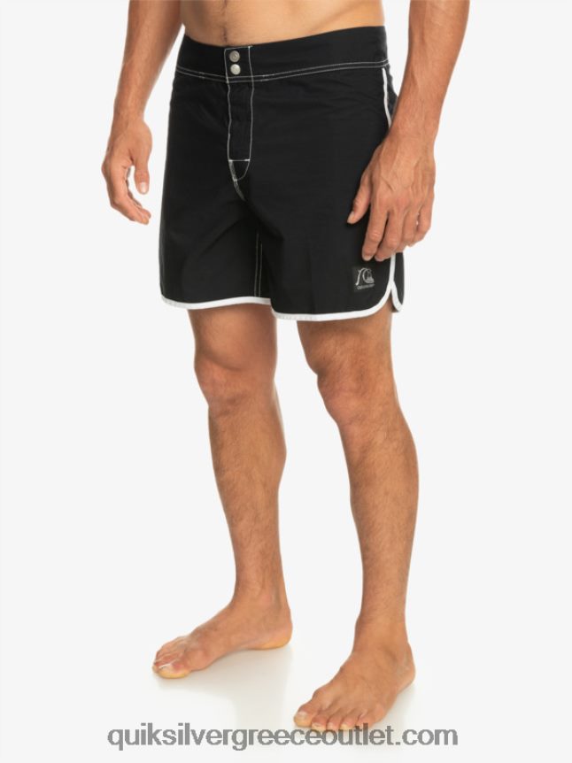 αυθεντικό scallop snap 16 boardshort Quiksilver άνδρες 66LP84168 μαύρος