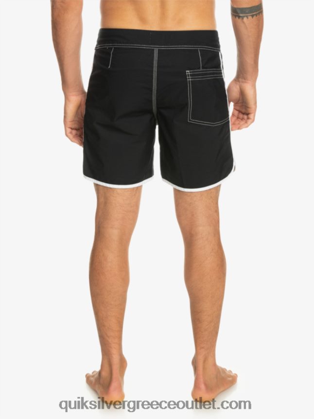 αυθεντικό scallop snap 16 boardshort Quiksilver άνδρες 66LP84168 μαύρος
