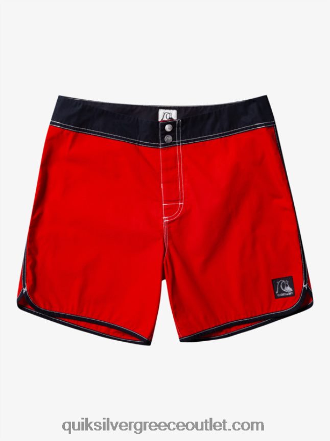 αυθεντικό scallop snap 16 boardshort Quiksilver άνδρες 66LP84169 κόκκινο υψηλού κινδύνου