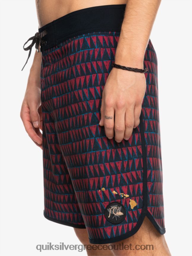 surfsilk Χτένι Χαβάης 19 boardshort Quiksilver άνδρες 66LP841322 ρουμπίνι κρασί