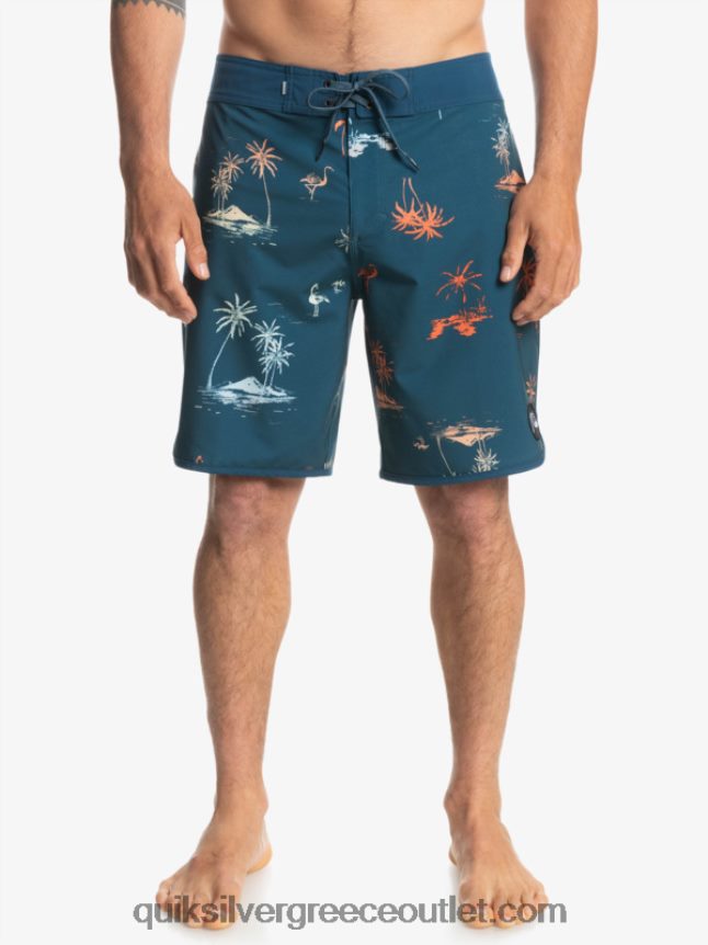 όστρακο surfsilk 19 boardshort Quiksilver άνδρες 66LP841492 μπλε μαγιόλικα