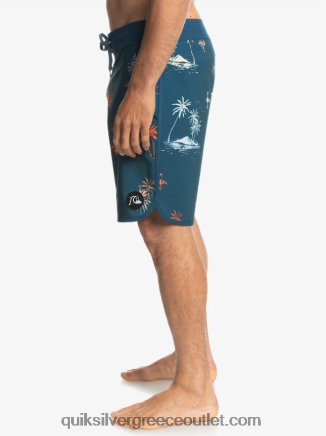 όστρακο surfsilk 19 boardshort Quiksilver άνδρες 66LP841492 μπλε μαγιόλικα
