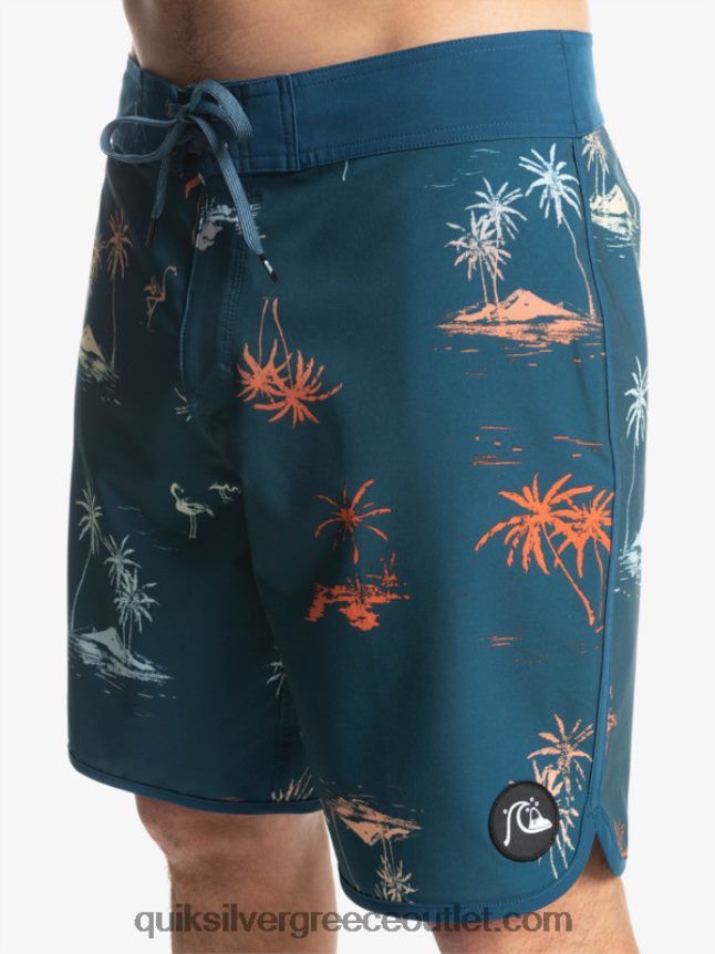 όστρακο surfsilk 19 boardshort Quiksilver άνδρες 66LP841492 μπλε μαγιόλικα