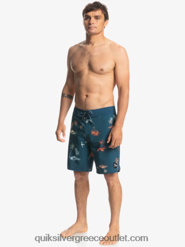 όστρακο surfsilk 19 boardshort Quiksilver άνδρες 66LP841492 μπλε μαγιόλικα