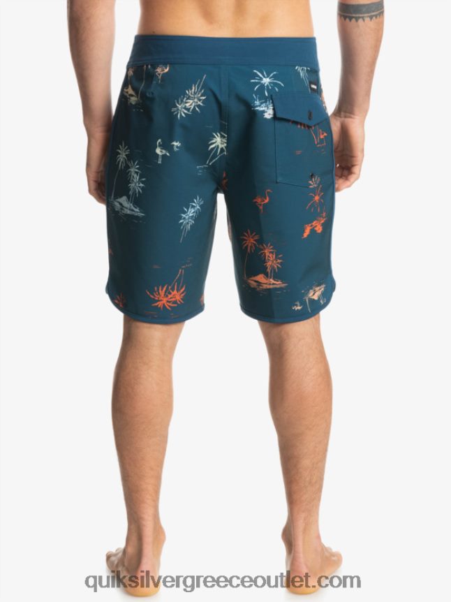 όστρακο surfsilk 19 boardshort Quiksilver άνδρες 66LP841492 μπλε μαγιόλικα