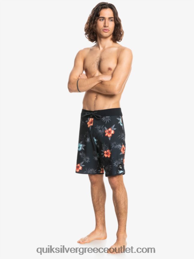 όστρακο surfsilk 19 boardshort Quiksilver άνδρες 66LP841496 μαύρος