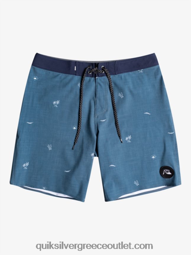 Το surfsilk απείχε 19 boardshorts Quiksilver άνδρες 66LP841811 διακριτικά μπλε