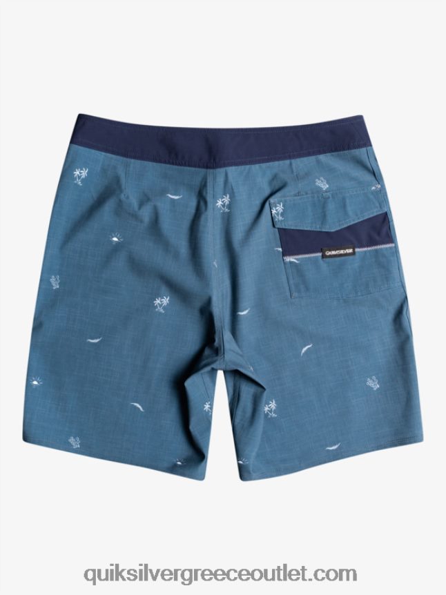 Το surfsilk απείχε 19 boardshorts Quiksilver άνδρες 66LP841811 διακριτικά μπλε
