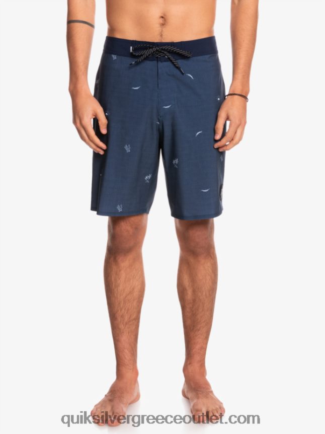 Το surfsilk απείχε 19 boardshorts Quiksilver άνδρες 66LP841811 διακριτικά μπλε