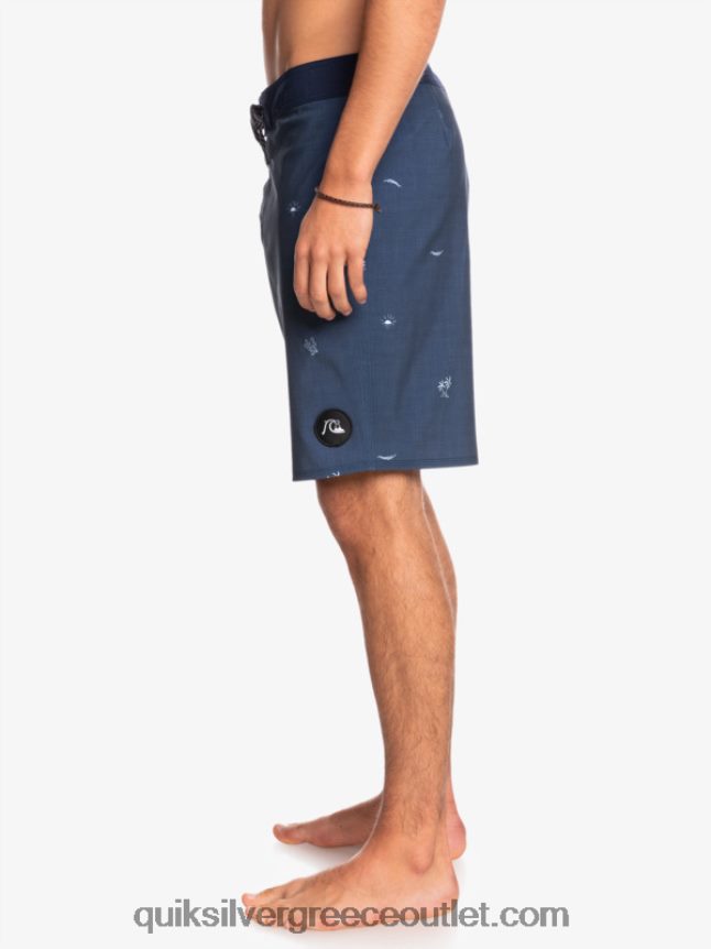 Το surfsilk απείχε 19 boardshorts Quiksilver άνδρες 66LP841811 διακριτικά μπλε