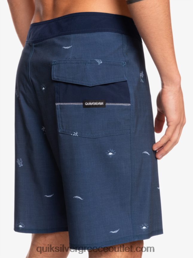 Το surfsilk απείχε 19 boardshorts Quiksilver άνδρες 66LP841811 διακριτικά μπλε