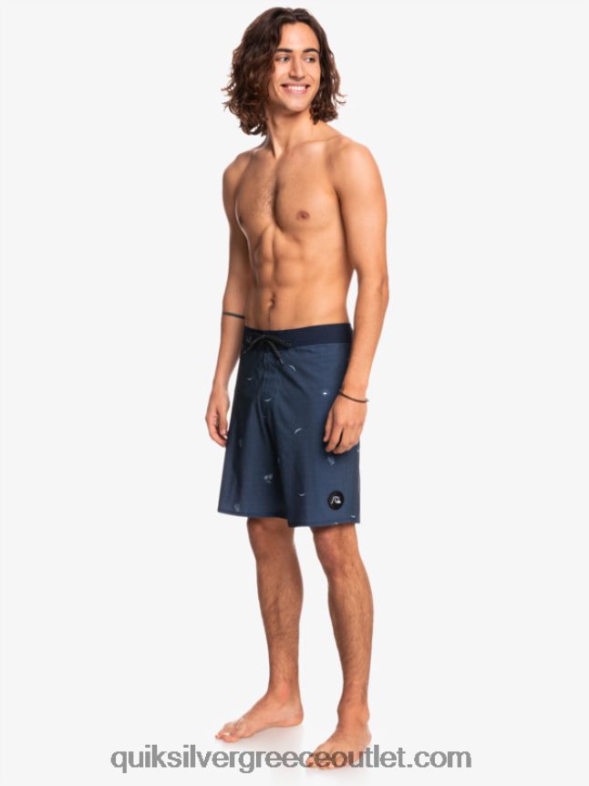 Το surfsilk απείχε 19 boardshorts Quiksilver άνδρες 66LP841811 διακριτικά μπλε