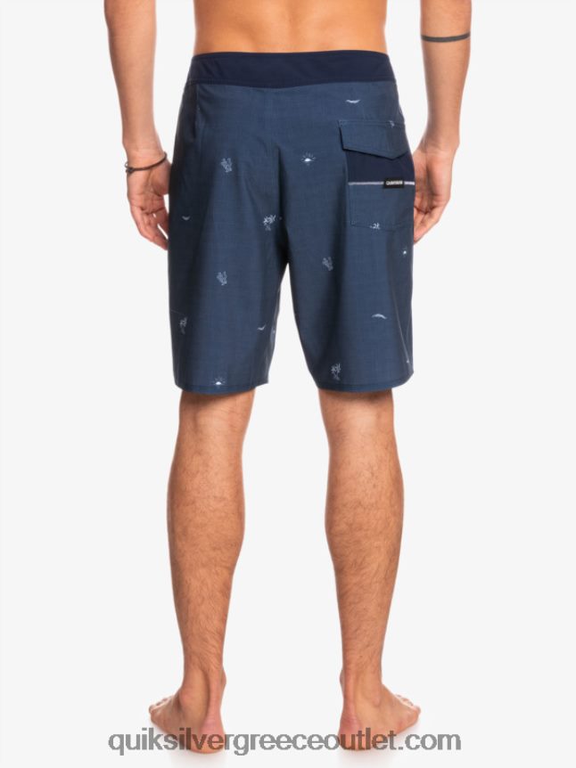 Το surfsilk απείχε 19 boardshorts Quiksilver άνδρες 66LP841811 διακριτικά μπλε