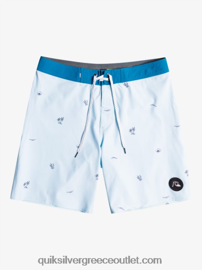 Το surfsilk απείχε 19 boardshorts Quiksilver άνδρες 66LP841812 μπλε γκρι