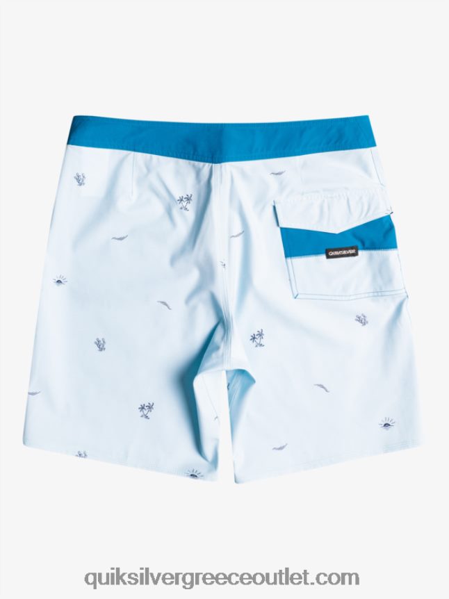 Το surfsilk απείχε 19 boardshorts Quiksilver άνδρες 66LP841812 μπλε γκρι