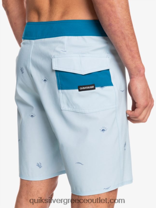 Το surfsilk απείχε 19 boardshorts Quiksilver άνδρες 66LP841812 μπλε γκρι